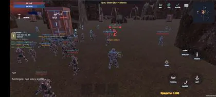 Mass infantry PVP around a territory capture tower