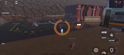 Mass PVP battle between faction pilots at a sci-fi base